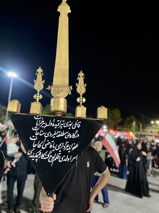 تصاویر/ حضور امام جمعه تالش در دسته های عزاداری شهرستان تالش
