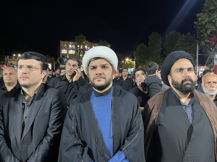 تصاویر/ حضور امام جمعه تالش در دسته های عزاداری شهرستان تالش