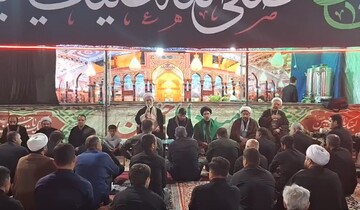 فیلم| شب هفتم محرم در موکب الحسین(ع) شهدای انتظامی آذربایجان غربی