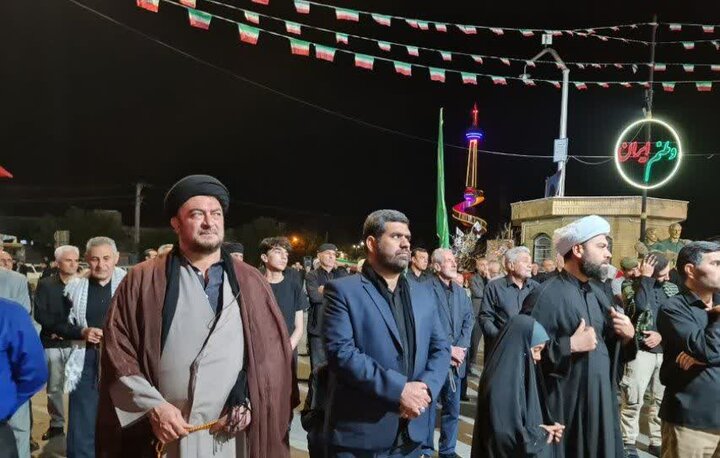 تصاویر/ حضور عزاداران حسینی در تجمع شبانه نقده
