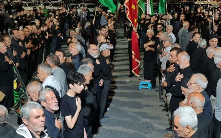 تصاویر/ حضور عزاداران حسینی در تجمع شبانه نقده