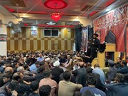 تصاویر/مرکزی امام بارگاہ ابو طالبؑ جوٹیال گلگت میں عشرۂ محرم الحرام کی ساتویں مجلسِ عزاء