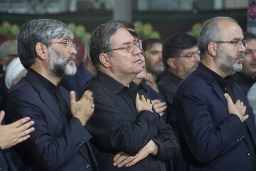 تصاویر/ حضور استاندار آذربایجان‌غربی در آیین عزاداری مجموعه دادگستری استان