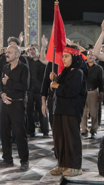 تصاویر/ برگزاری آیین سوگواری هیئات مذهبی آران وبیدگل در آستان حضرت محمد هلال بن علی(ع)