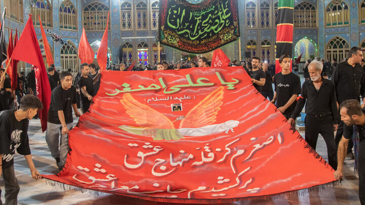 تصاویر/ برگزاری آیین سوگواری هیئات مذهبی آران وبیدگل در آستان حضرت محمد هلال بن علی(ع)