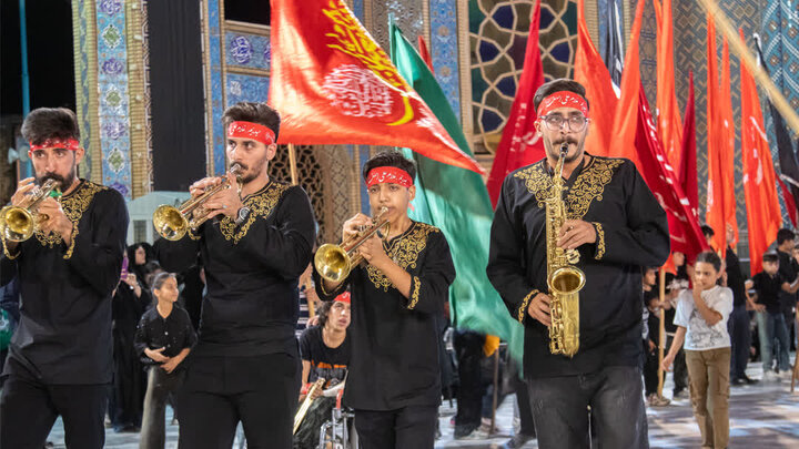 تصاویر/ برگزاری آیین سوگواری هیئات مذهبی آران وبیدگل در آستان حضرت محمد هلال بن علی(ع)