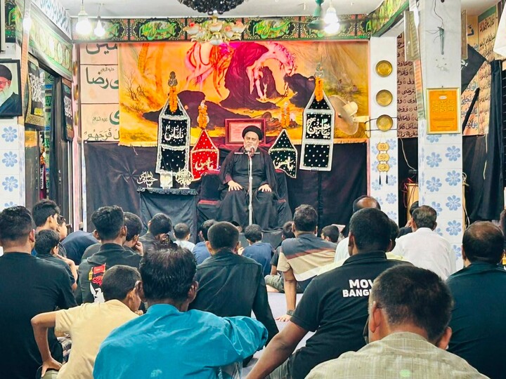 تصاویر/ برگزاری مجلس عزاداری حسینی ششم محرم در  چیتاگونگ بنگلادش