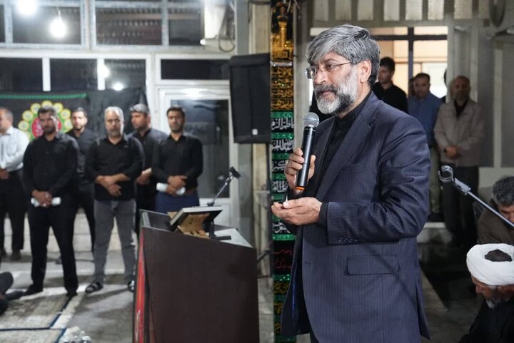 تصاویر/ حضور استاندار آذربایجان‌غربی در آیین عزاداری مجموعه دادگستری استان
