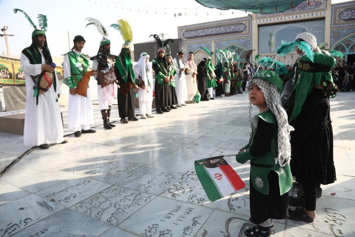 مراسم فدائیانِ سقا در امامزاده شاه سید علی(ع)قم
