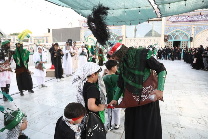 مراسم فدائیانِ سقا در امامزاده شاه سید علی(ع)قم