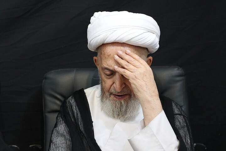 تصاویر/ مراسم عزادرای روز هشتم محرم در بیت آیت الله العظمی سبحانی