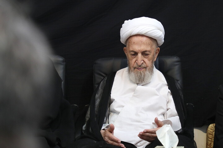 تصاویر/ مراسم عزادرای روز هشتم محرم در بیت آیت الله العظمی سبحانی