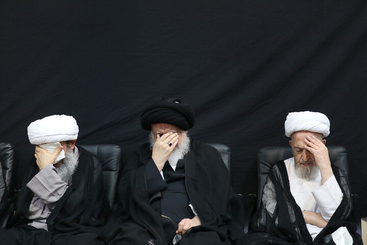 تصاویر/ مراسم عزادرای روز هشتم محرم در بیت آیت الله العظمی سبحانی