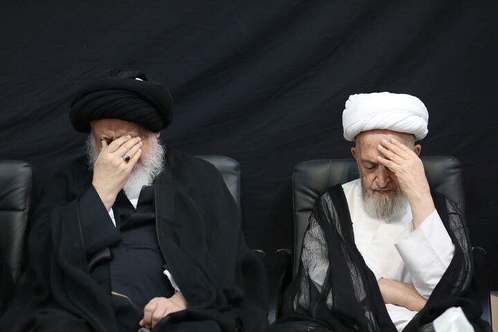 تصاویر/ مراسم عزادرای روز هشتم محرم در بیت آیت الله العظمی سبحانی