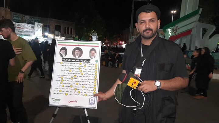 تصاویر / جهاد تبیین درسهای نهضت عاشورا در تجمع شبانه میدان طلوع فجر مراغه