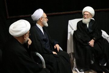 Photos/ L’Ayatollah Arafi participe aux commémorations de l’Achoura chez le Grand Ayatollah Nouri-Hamedani