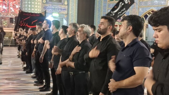 تصاویر/ آیین سوگواری شب تاسوعای حسینی هیئات مذهبی درهلال بن علی(ع)