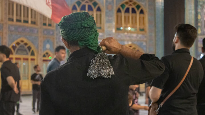 تصاویر/ آیین سوگواری شب تاسوعای حسینی هیئات مذهبی درهلال بن علی(ع)