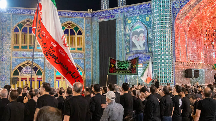 تصاویر/ آیین سوگواری شب تاسوعای حسینی هیئات مذهبی درهلال بن علی(ع)
