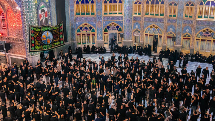 تصاویر/ آیین سوگواری شب تاسوعای حسینی هیئات مذهبی درهلال بن علی(ع)