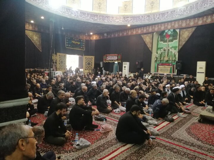 تصاویر/ مراسم عزاداری تاسوعای حسینی در مسجد صادقیه کاشان