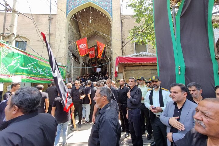 تصاویر/ مراسم عزاداری تاسوعای حسینی در بازار کاشان