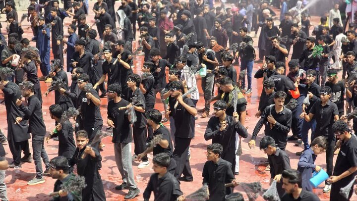 تصاویر/ مراسم عزاداری تاسوعای حسینی در ریگان