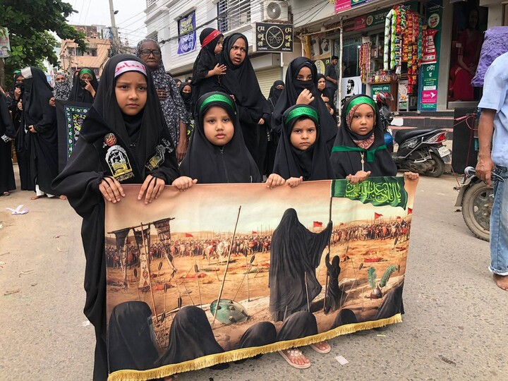 تصاویر/ مراسم عزاداری هشتم محرم به یاد حضرت ابوالفضل العباس(ع) در چیتاگونگ بنگلادش
