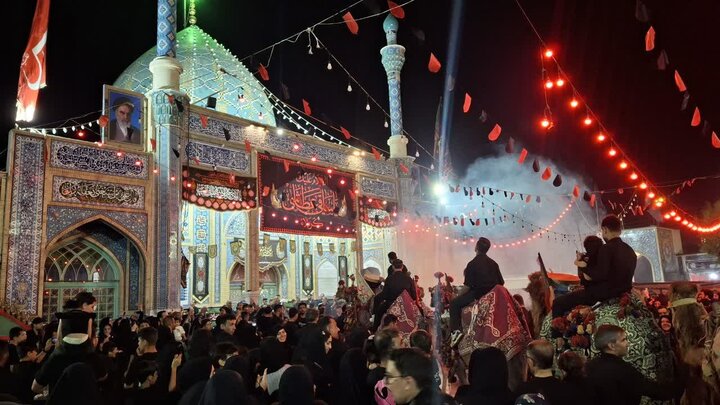 تصاویر | شب تاسوعا متفاوت در امامزاده شاه سید علی(ع)قم