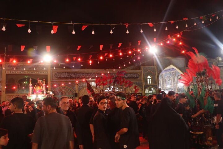 تصاویر | شب تاسوعا متفاوت در امامزاده شاه سید علی(ع)قم