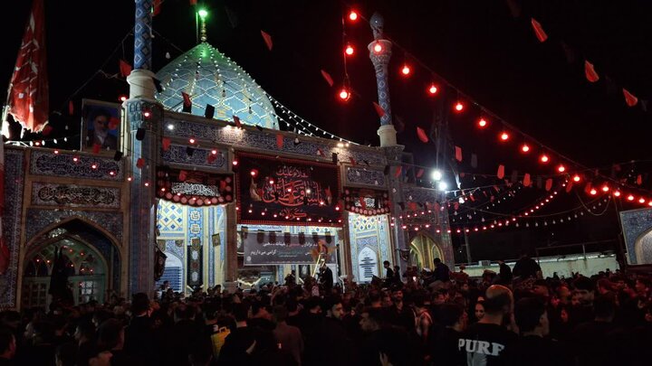 تصاویر | شب تاسوعا متفاوت در امامزاده شاه سید علی(ع)قم