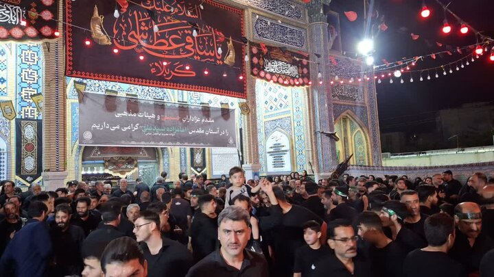 تصاویر | شب تاسوعا متفاوت در امامزاده شاه سید علی(ع)قم