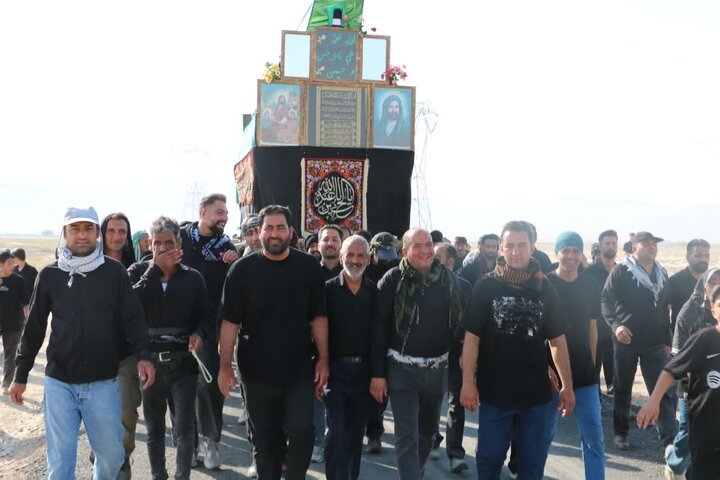 تصاویر/آیین نخل گردانی از شهرستان کارچان تا امامزاده مرضیه خاتون(س)