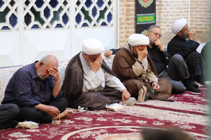 تصاویر/ نهمین روز مجلس عزاداری محرم حوزه علمیه استان یزد برگزار شد