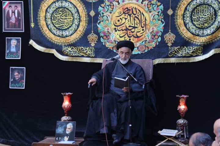 تصاویر/ نهمین روز مجلس عزاداری محرم حوزه علمیه استان یزد برگزار شد