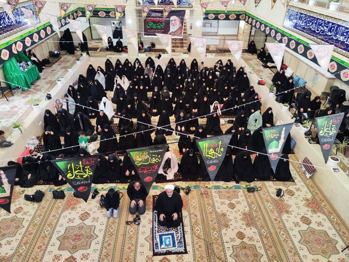 تصاویر/ مراسم عزاداری روز تاسوعای حسینی در مدرسه علمیه ریحانة‌الرسول ارومیه