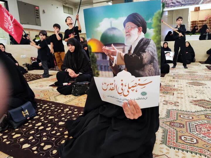 تصاویر/ مراسم عزاداری روز تاسوعای حسینی در مدرسه علمیه ریحانة‌الرسول ارومیه