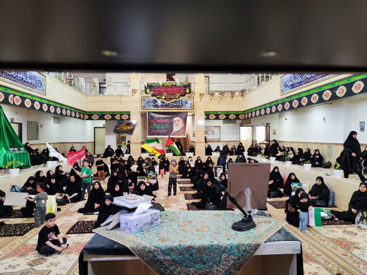 تصاویر/ مراسم عزاداری روز تاسوعای حسینی در مدرسه علمیه ریحانة‌الرسول ارومیه