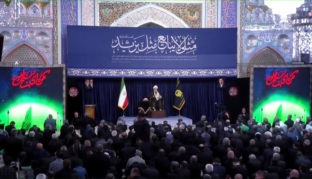 سخنرانی حجت الاسلام والمسلمین مقری در مراسم عزاداری تاسوعای حسینی در حرم مطهر رضوی
