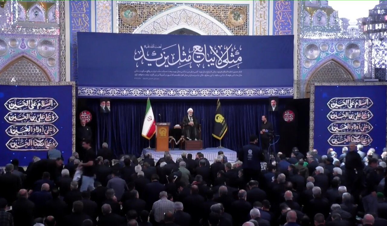 سخنرانی حجت الاسلام والمسلمین مقری در مراسم عزاداری تاسوعای حسینی در حرم مطهر رضوی