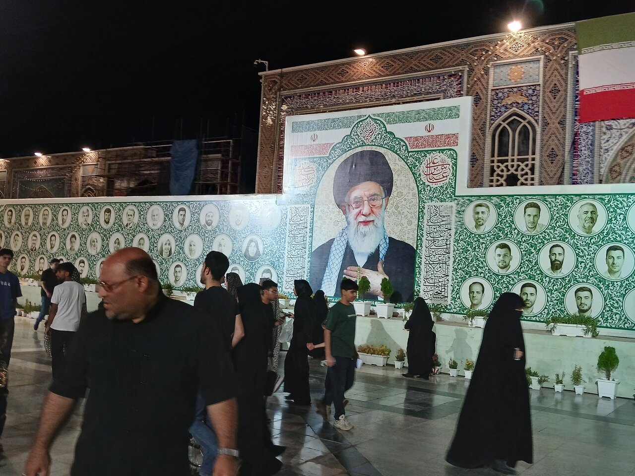 مراسم عزاداری شب عاشورا در صحن پیامبراعظم حرم مطهر رضوی
