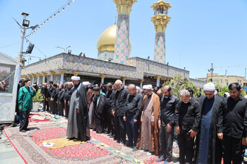 تصاویر / اقامه نماز ظهر روز عاشورا در همدان