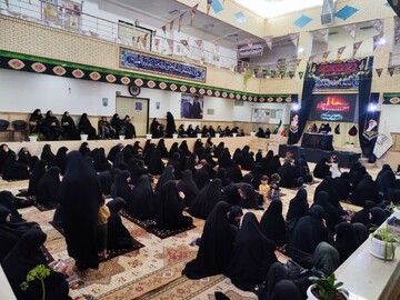 تصاویر/ مراسم عزاداری عاشورای حسینی در مدرسه علمیه ریحانة الرسول ارومیه
