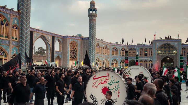 تصاویر/تجلی عزاداری هیئات مذهبی فاطمیه، در محرم‌ الحرام؛ هیئت سقایی (ع)  و مهدیه در نجف ایران
