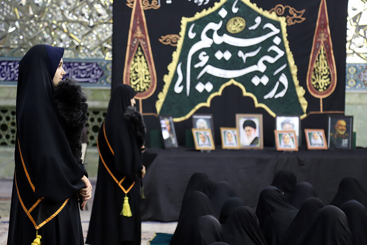 عزاداری دختران نوجوان در سوگ سالار شهیدان در هیأت معصومانه