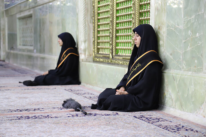 عزاداری دختران نوجوان در سوگ سالار شهیدان در هیأت معصومانه