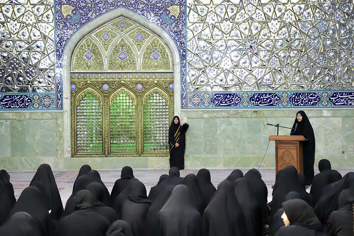 عزاداری دختران نوجوان در سوگ سالار شهیدان در هیأت معصومانه
