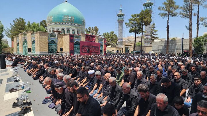 تصاویر/ مراسم عزاداری و اقامه نماز ظهر عاشورا در رباط کریم