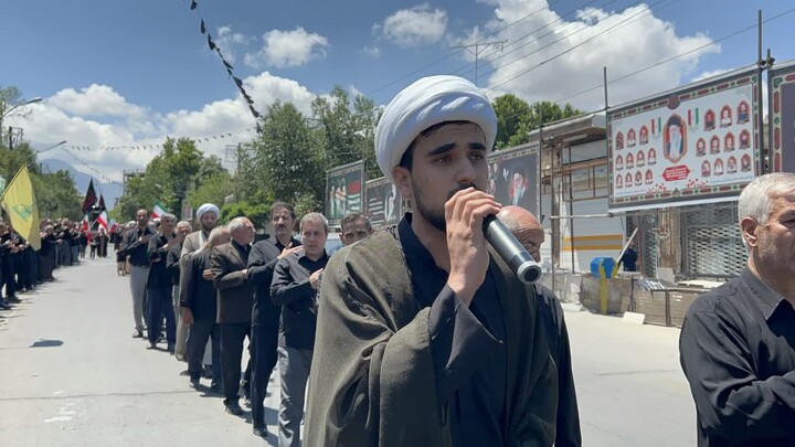 تصاویر / عزاداری خیابانی هیئت بقیه الله الاعظم (عج) حوزه علمیه مرند