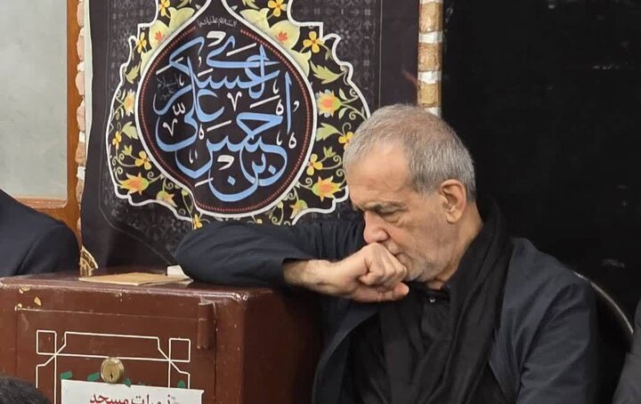 تصاویر/ حضور رییس جمهور پزشکیان در آیین‌های عاشورایی تبریز